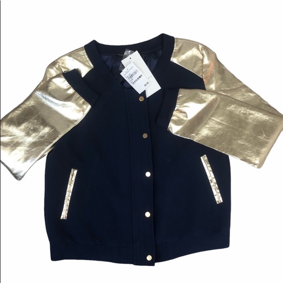 Faubourg Du Temple Paris Jackets & Blazers - Faubourg Du Temple Paris navy bomber jacket